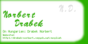 norbert drabek business card